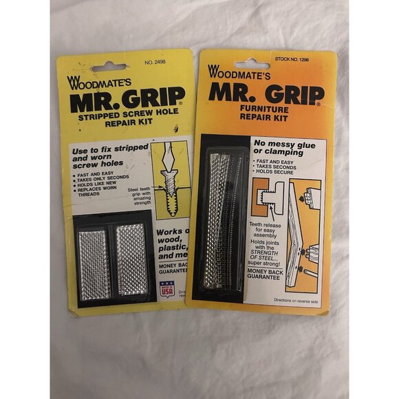 Woodmate 1 x 1298 Mr. Grip Furniture Repair Kit 1 x 2498 Stripped Screw Hole Kit - Picture 1 of 2